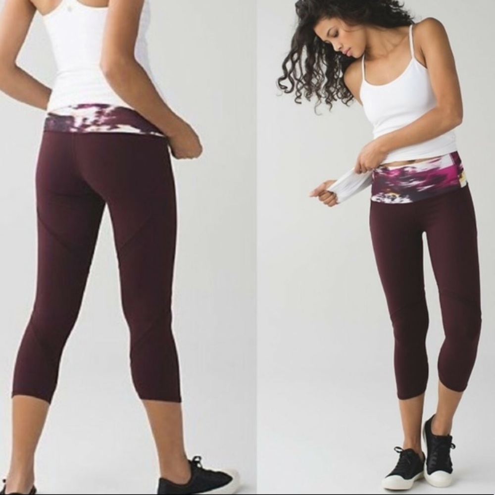lululemon athletica Burgundy and Purple Leggings